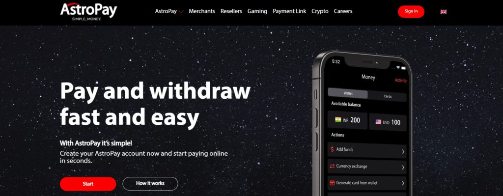 AstroPay Betting Sites